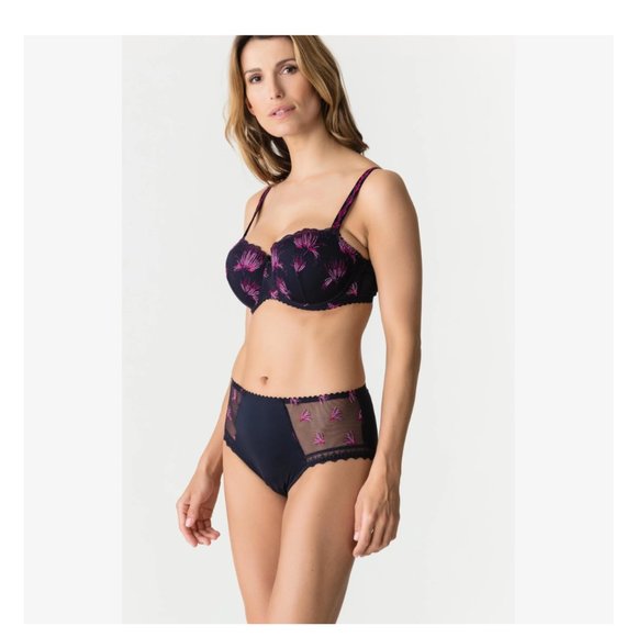 NEW PRIMA DONNA FIREWORKS Padded Bra Balcony in Blue & Pink  Size 38D - Picture 7 of 9